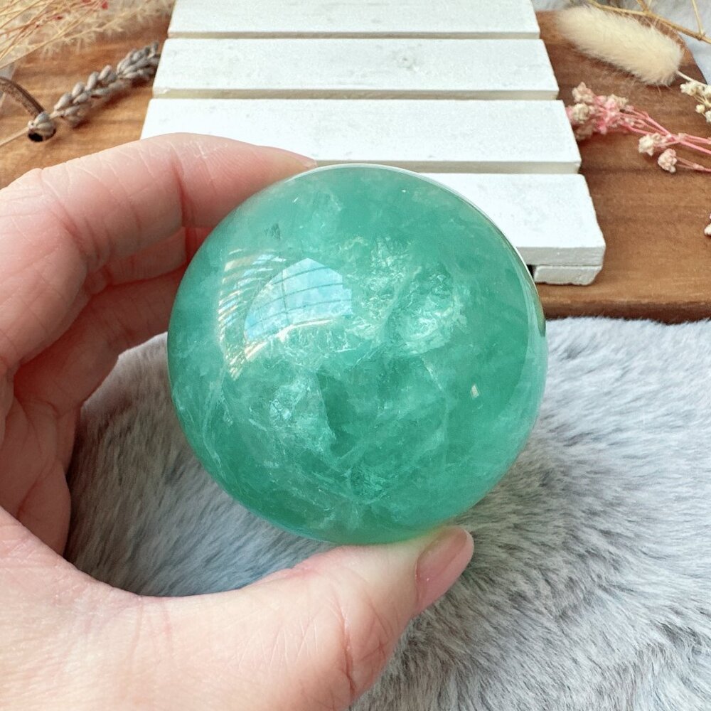 Gorgeous Green Fluorite Sphere (GF5)